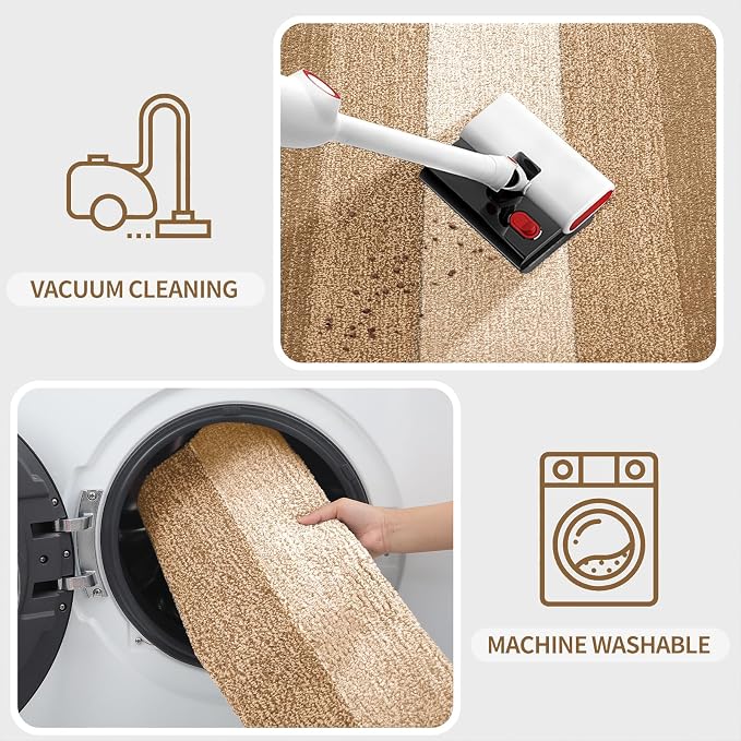 Kitinjoy Indoor Outdoor Door Mat, 71x47 Non-Slip Absorbent Dirt Trapper