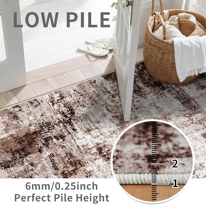 2x3 Small Washable Area Rug: Non-Slip Indoor Door Mat
