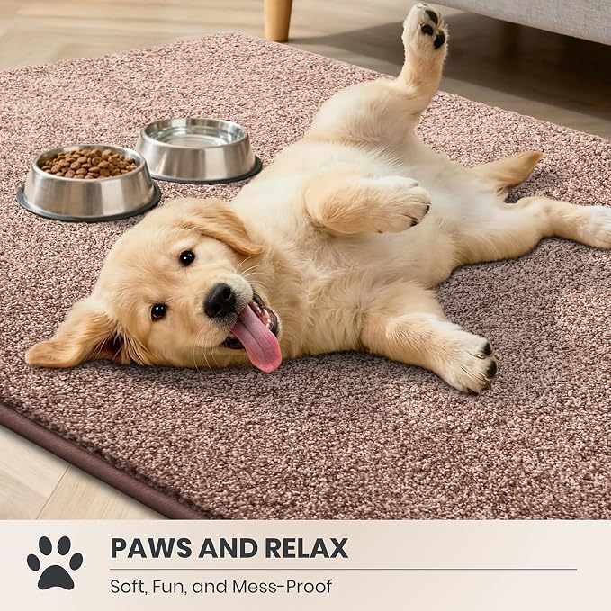 PURRUGS Easy Care Area Rug 4.5ft x 7ft, Non-Slip Washable Entryway Rug
