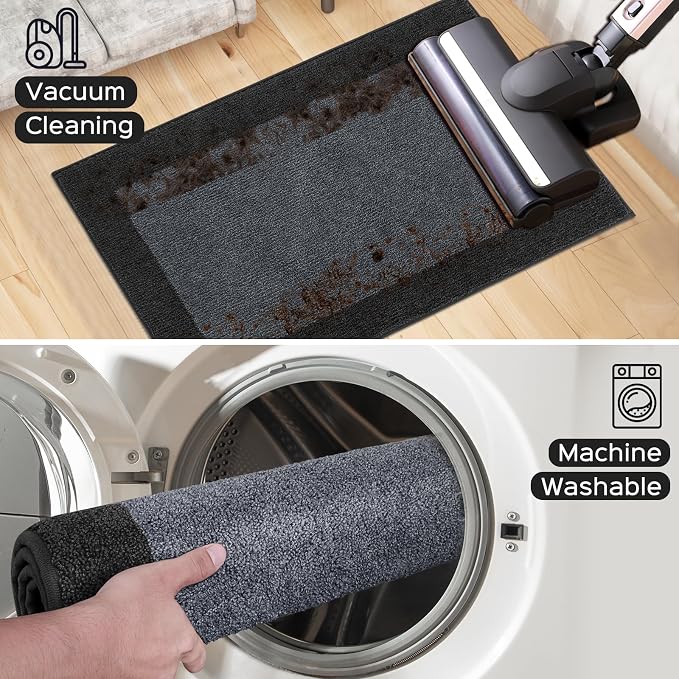 Machine Washable Kitchen Rug 24" x 70", Non Slip Kitchen Mat