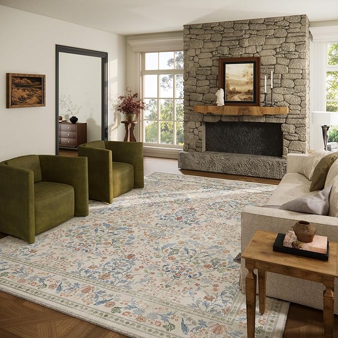 8x10 Area Rugs for Living Room: Washable Bedroom Rug Vintage Area Rug Stain