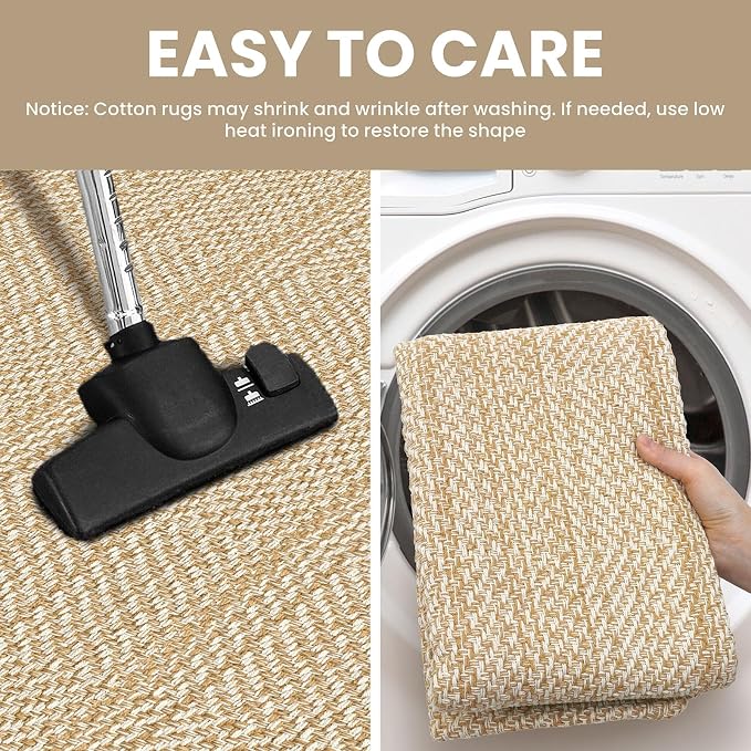 IOHOUZE Washable Exrea Long Hallway Runner Rug 3x14 Non Slip Rubber Backed