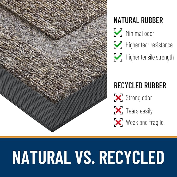 OLANLY Half Circle Door Mat Indoor Outdoor Entrance Welcome, Waterproof