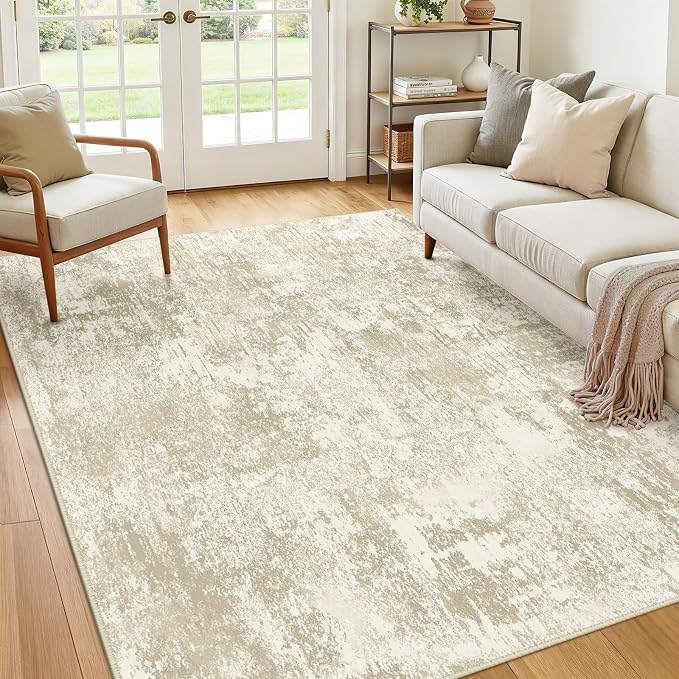 RELEANY Washable Area Rugs 8'x10' Non-Slip Modern Abstract Soft