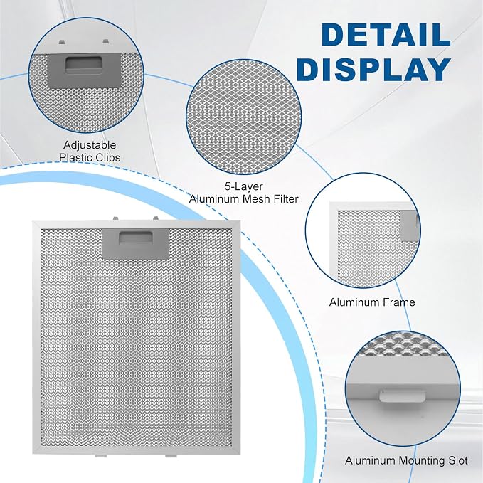 12" X 10.5" W10169961A Range Hood Filter Replacement by ENKTIK Fit