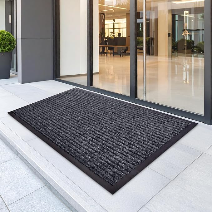 Heavy Duty Entry Mat 2' x 3', Low Profile Door Rug