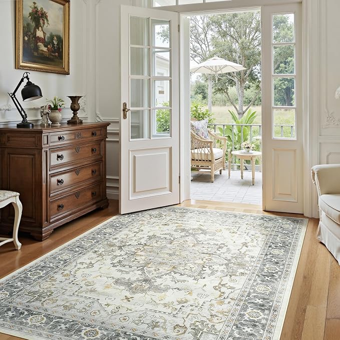 Lofus 5x7 Area Rugs for Living Room, Machine Washable Non-Slip Area Rug