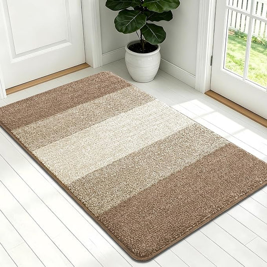 Kitinjoy Indoor Outdoor Door Mat, 54x32 Non-Slip Absorbent Dirt Trapper