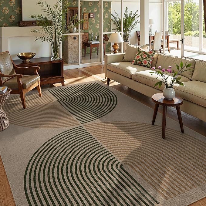 Lahome Modern Rainbow Easy Jute Rug, 6x9 Rug