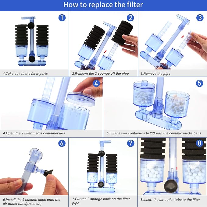 UPETTOOLS Aquarium Biochemical Sponge Filter