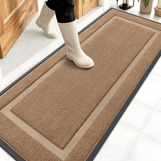 OLANLY Front Door Mat Indoor Outdoor Entrance, Waterproof All-Season,