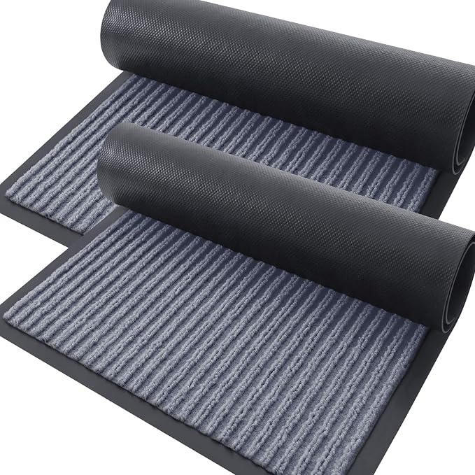 OLANLY Front Door Mat Indoor Outdoor Entrance, Waterproof Heavy Duty Doormat