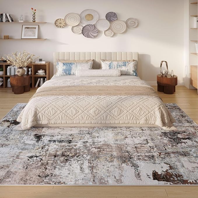 Rugcomf Modern Abstract Washable Rugs 8'x10'