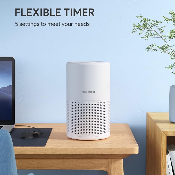 Air Purifiers for Bedroom, FULMINARE H13 True HEPA Air Filter, Quiet Air Cleaner