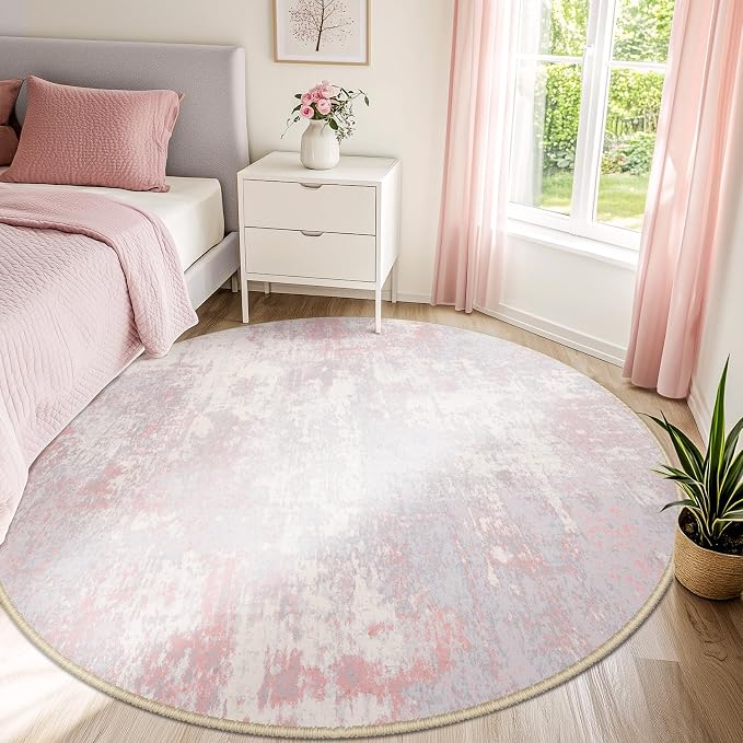 RELEANY Washable Area Rugs 8ft Non-Slip Modern Abstract Soft
