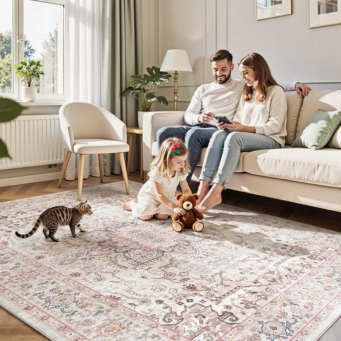 Lofus 6x9 Area Rugs for Living Room, Washable Area Rug, Rugs for Bedroom