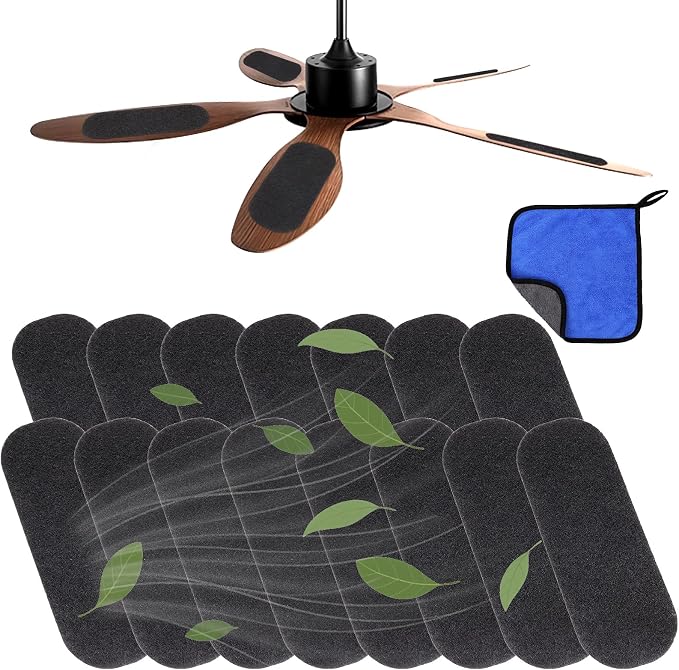15 Pack Ceiling Fan Filters, Unscented Activated Coconut Shell Carbon Ceiling