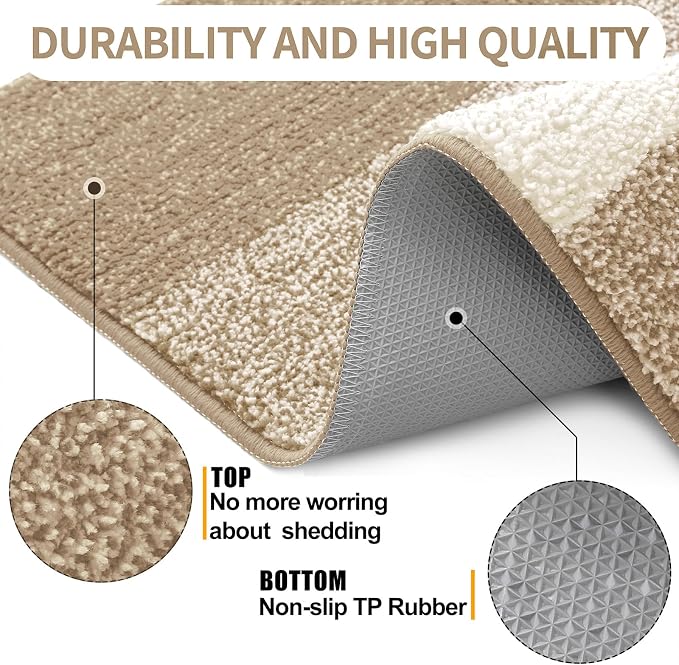 Kitinjoy Indoor Outdoor Door Mat, 34x21 Non-Slip Absorbent Dirt Trapper