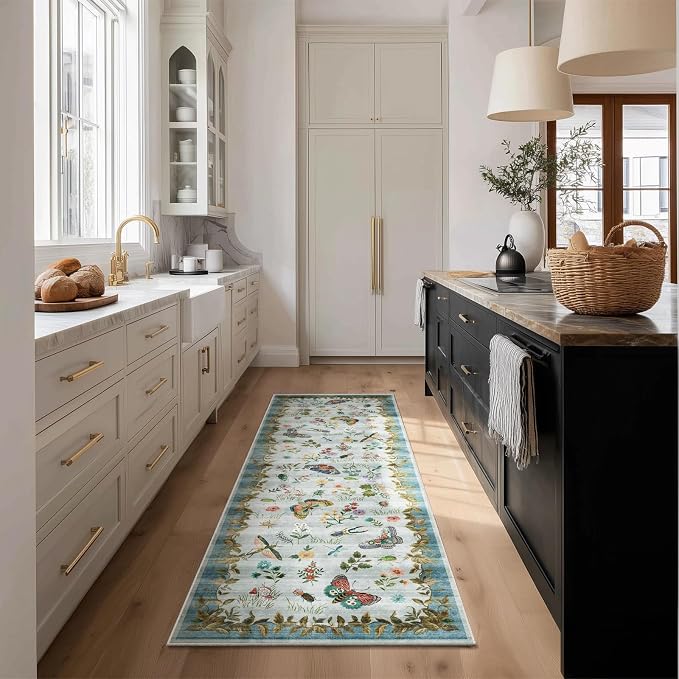 Machine Washable Runner Rug for Entryway: 2'x6' Kitchen Rugs Stain Resistant