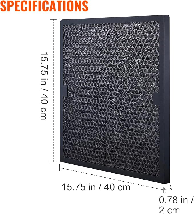 VEVOR Active Carbon Filters, 3 Pack, 15.7'' x 15.7'' Air Filter Replacement