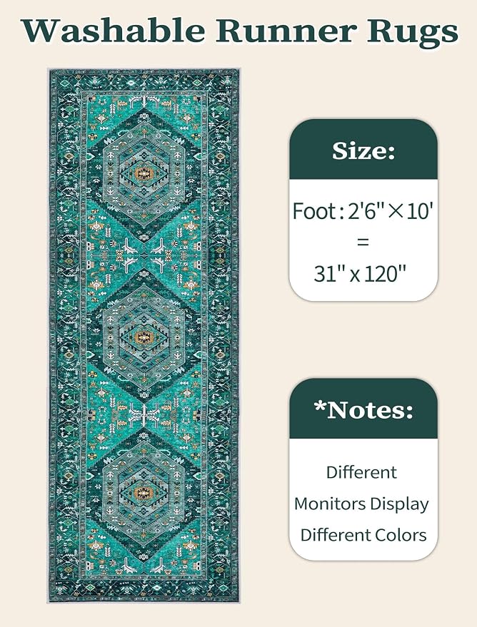 SERISSA Boho Washable Runner Rug