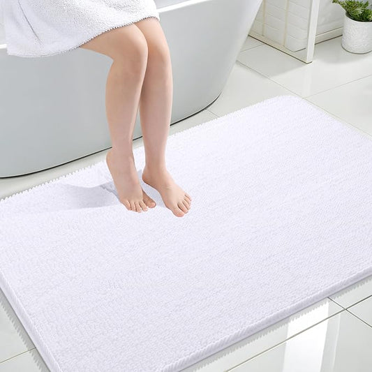 OLANLY Large Bathroom Rugs 44x32, Extra Soft Absorbent Chenille Bath Rugs