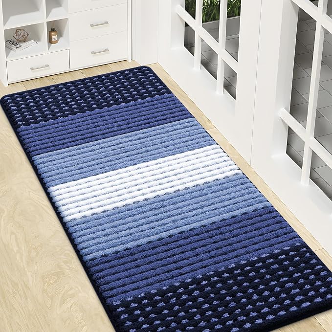 Kitinjoy Indoor Outdoor Door Mat, 47x20 Non-Slip Absorbent Dirt Trapper