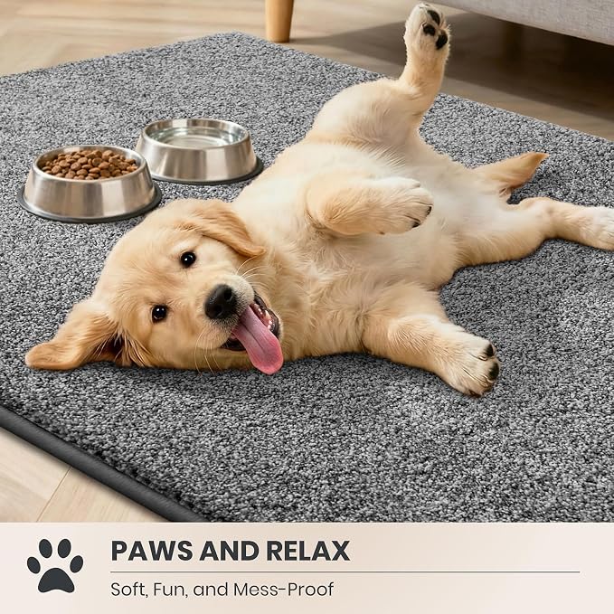 PURRUGS Dirt Trapping Door Mat 34" x 59", Non-Slip Machine Washable Entryway Rug