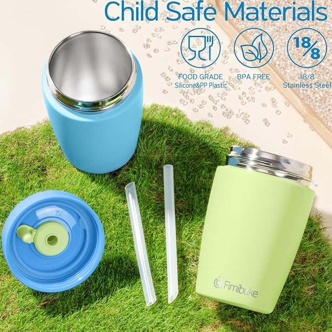 Fimibuke Toddler Cups Spill Proof, 12 OZ Sippy Cup