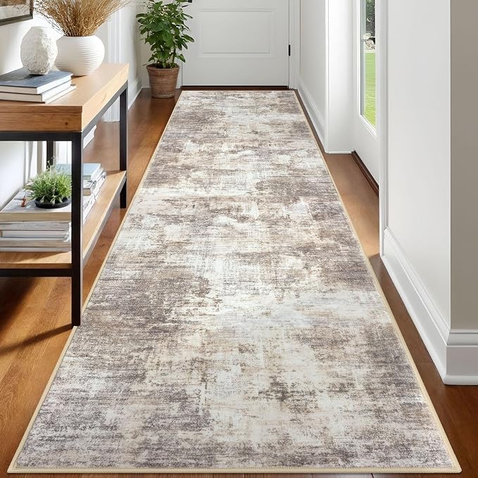 IOHOUZE Abstract Runner Rug 3x12 Ft Washable Runners