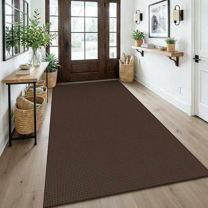 KOZYFLY Washable 4x6 Entry Woven Area Rug, Braided Throw Rugs