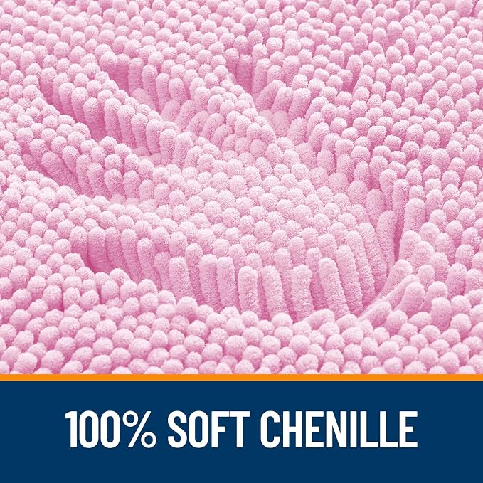 OLANLY Large Bathroom Rugs 44x32, Extra Soft Absorbent Chenille Bath Rugs