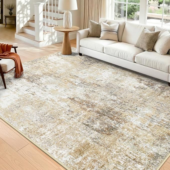 RELEANY Washable Area Rugs 7'x9' Non-Slip Modern Abstract Soft