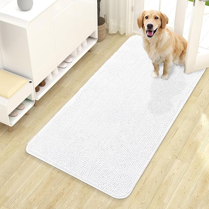 OLANLY Dog Door Mat for Muddy Paws 44x24, Absorbs Moisture and Dirt, Absorbent