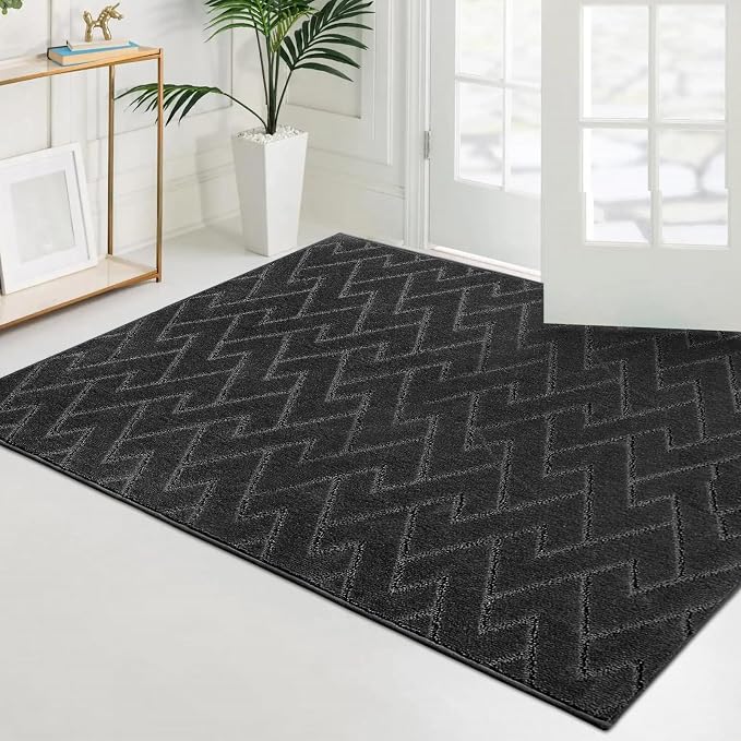 PURRUGS Easy Care Area Rug 4ft x 6ft, Non-Slip Machine Washable Entry Rug