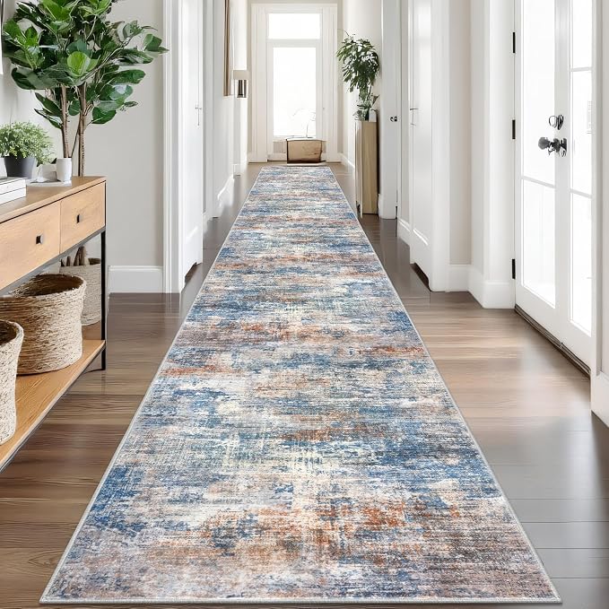 IOHOUZE Abstract Runner Rug 3x20 Ft Extra Long Washable Runners