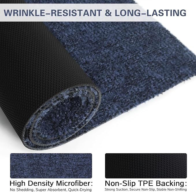 Front Door Mat Indoor Outdoor Entrance, Absorbent Door Mats and Muddy Doormats
