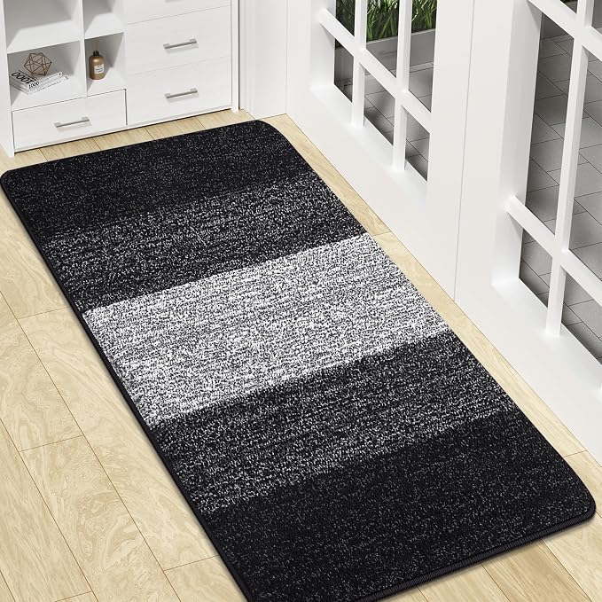 Kitinjoy Indoor Outdoor Door Mat, 47x17 Non-Slip Absorbent Dirt Trapper