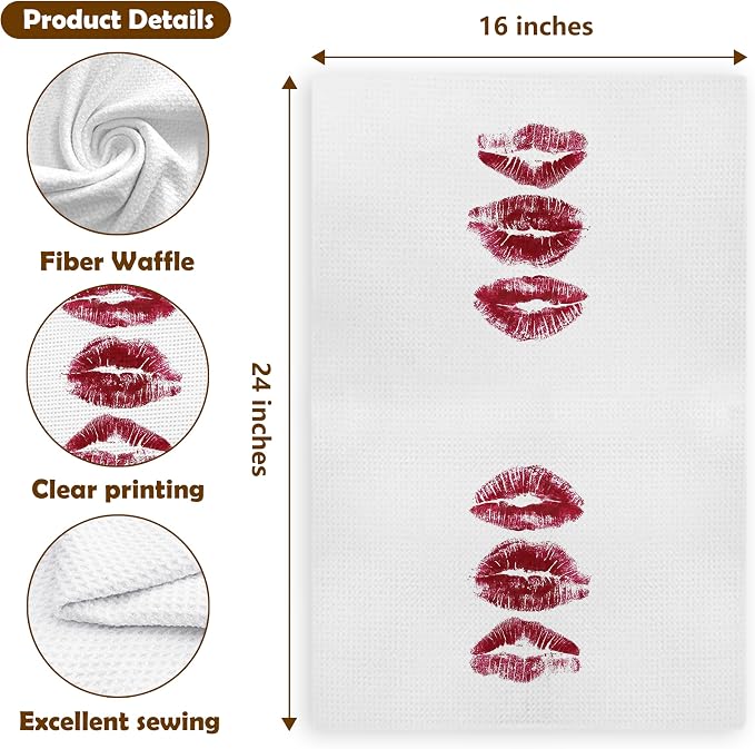 Trendy Red Cheetah Print Hand Towels