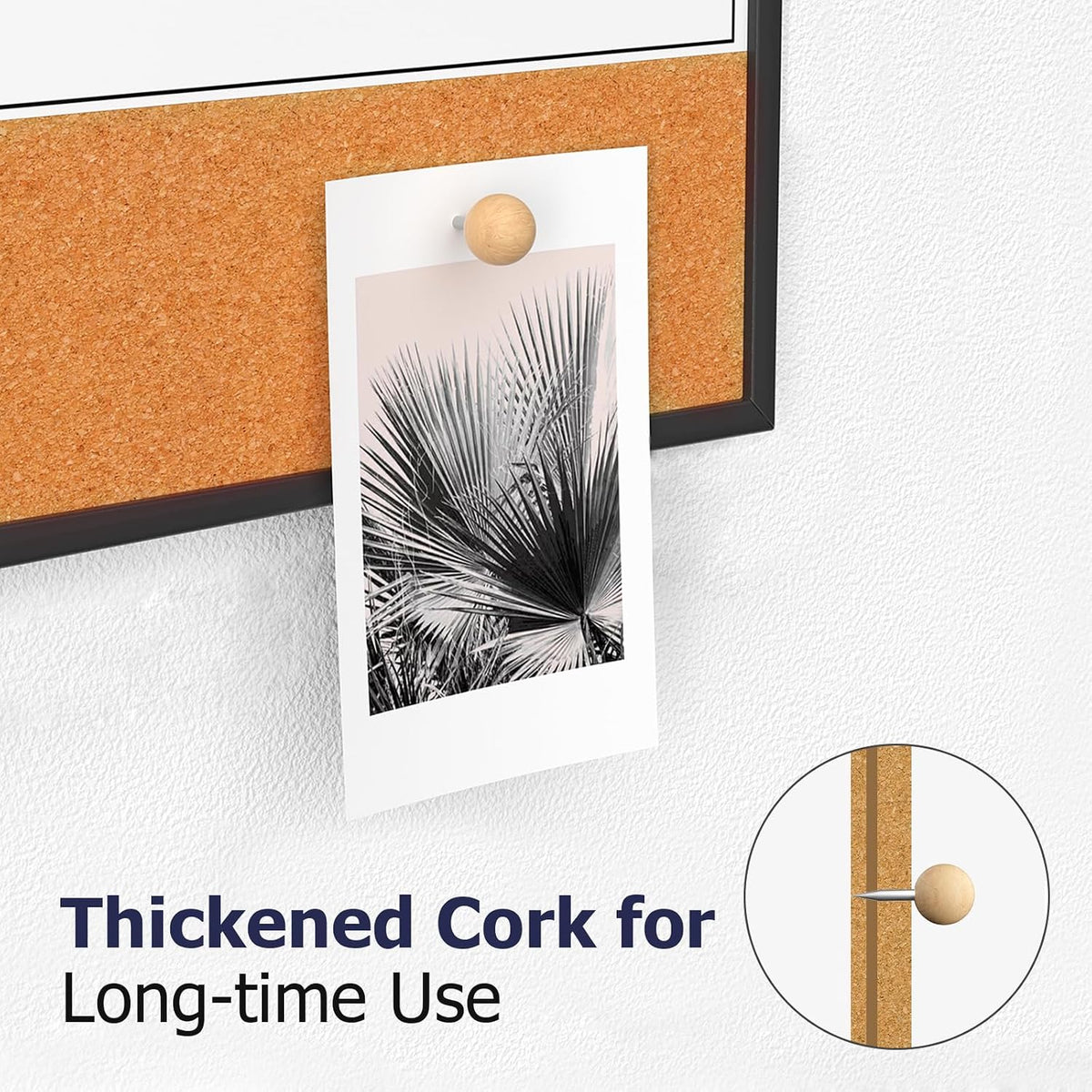 Dry Erase Calendar with Cork Board for Wall | 24"x18" Whiteboard Calendar with Aluminium Alloy Frame, Magnetic Monthly Wall Calendar for Home Office Planner Memo