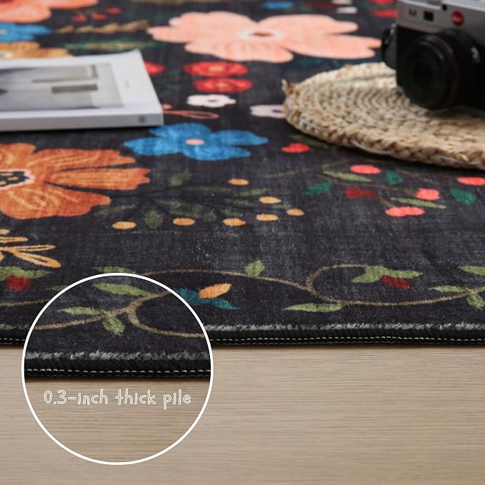 Rugcomf Area Rugs 8x10 Rug for Living Room Clearance Washable Boho Area Rug Non