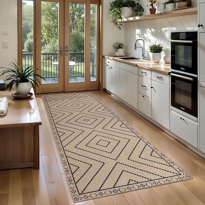 Tangsoo Easy Jute Rug 2x6 Washable Runner Rug