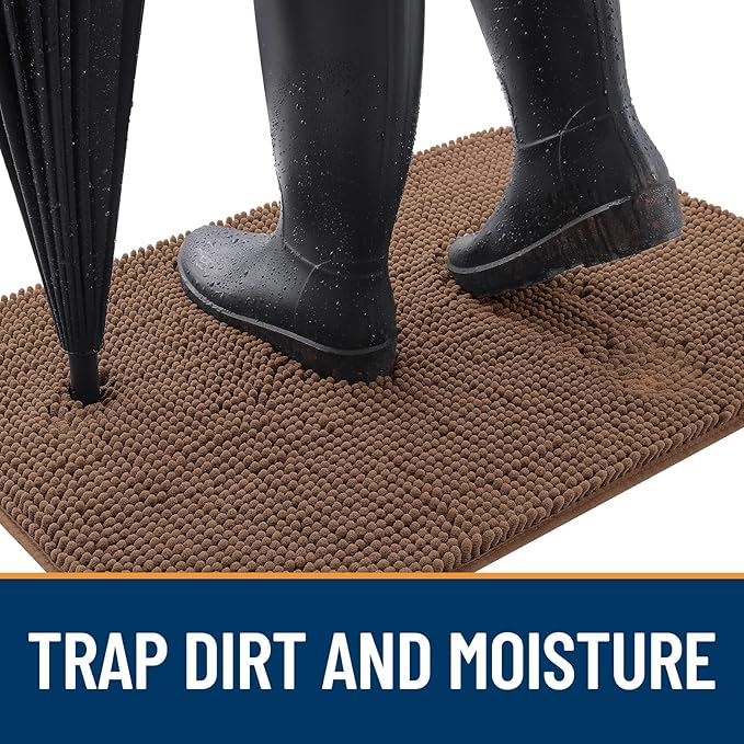 OLANLY Dog Door Mat for Muddy Paws 36x24, Absorbs Moisture and Dirt, Absorbent