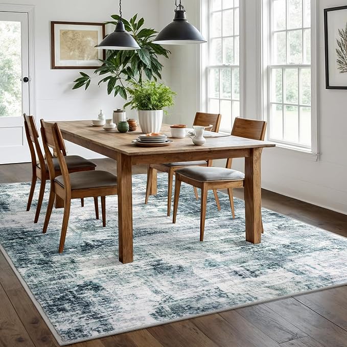 IOHOUZE Modern Abstract Area Rugs 6x9 Ft Washable Rugs