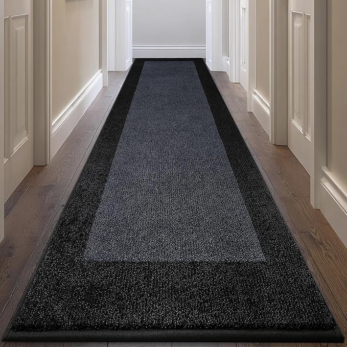 Machine Washable Runner Rug 32" x 168", Non Slip Kitchen Rug