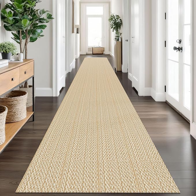 IOHOUZE Washable Exrea Long Hallway Runner Rug 3x16 Non Slip Rubber Backed