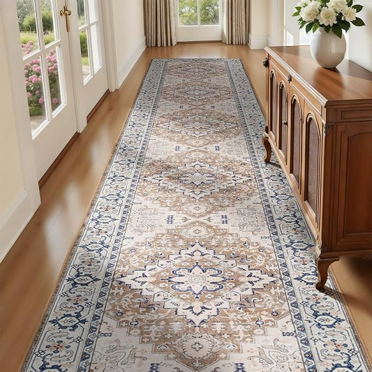 Lofus 2'6"x12' Runner Rug for Hallways, Washable Kitchen Rugs, Non-Slip Rugs