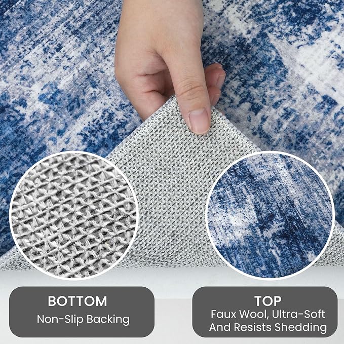 IOHOUZE Abstract Runner Rug 2x7 Ft Washable Runners