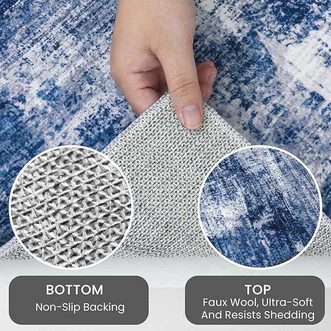 IOHOUZE Abstract Area Rug 3x5 Ft Washable Rugs