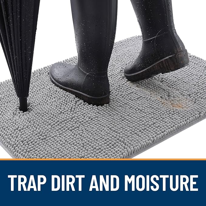 OLANLY Dog Door Mat for Muddy Paws 47x32, Absorbs Moisture and Dirt, Absorbent